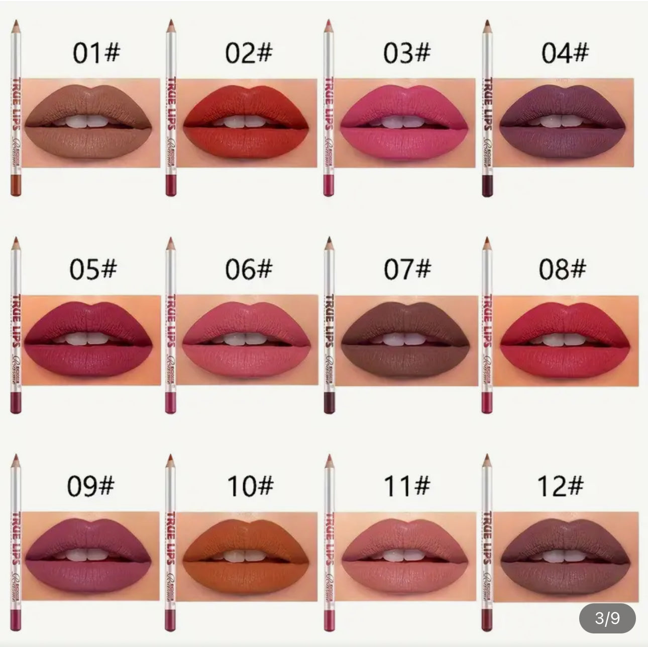 12 Colours Lip Liner Set Waterproof Lipstick Lip Liner Pencil Long Lasting Lipliner Pencil Set