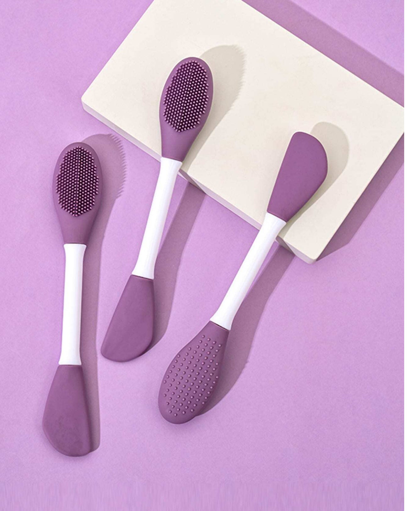 1pc Dual-head Silicone Facial Mask Brush