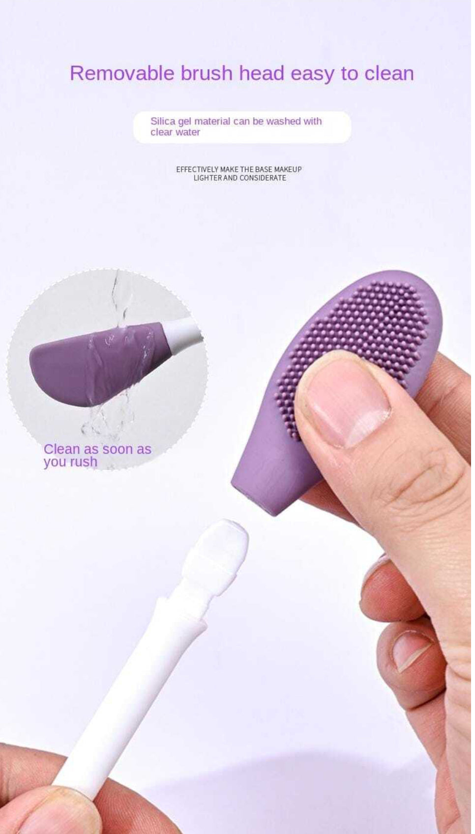 1pc Dual-head Silicone Facial Mask Brush