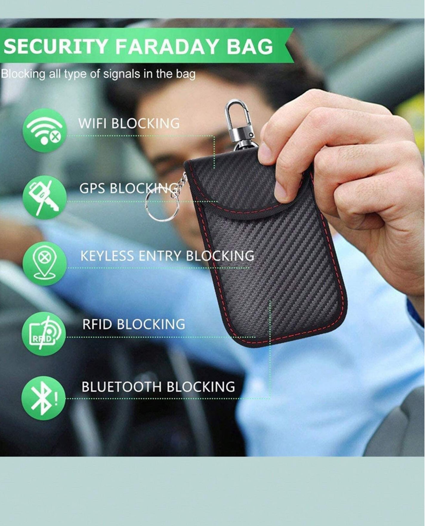 New Key Signal Blocking Case Protector Pouch Privacy Protection Signal Blocker.